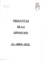 Preguntas de la Oposición (abril-2022) – Respuestas