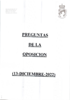 Preguntas de la Oposición (diciembre-2022) – Respuestas
