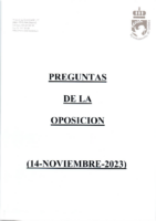 Preguntas de la Oposición (noviembre-2023) – Respuestas